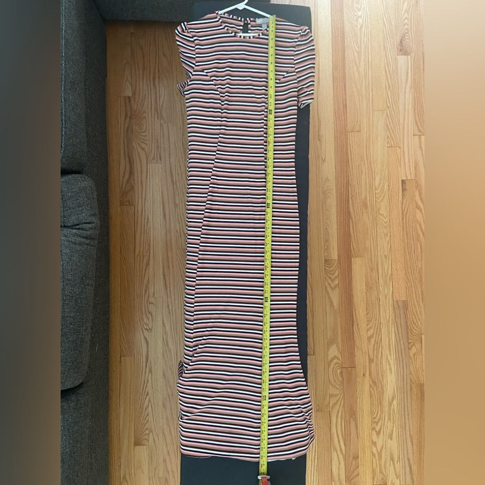 ASOS Ribbed Knit Striped Dress US 8 - Picture 6 of 8